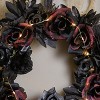 Light Up Dead Roses & Skull Halloween Wreath Decoration 23 1/2" - 4 of 4