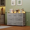 8 Dresser TV Stand with Power Outlets, Led Dresser for Bedroom, Fabric Chest of Drawers with Double Open Shelves, Wood Top, Steel Frame - 2 of 4