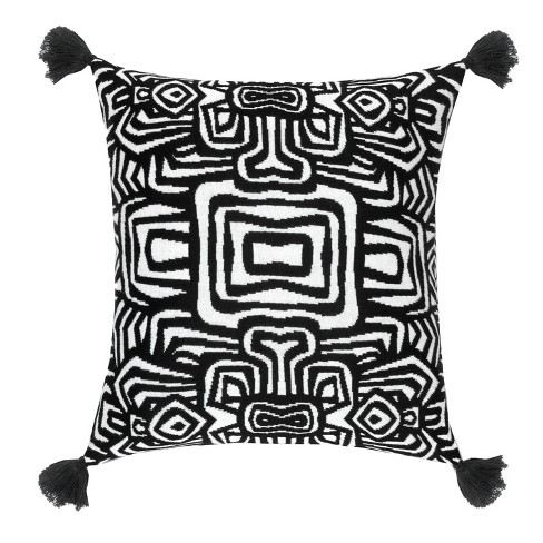 Black knit outlet pillow