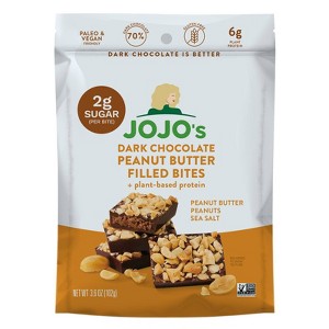 JOJO's Dark Chocolate Peanut Butter Filled Candy  Bites - 3.0oz - 1 of 4