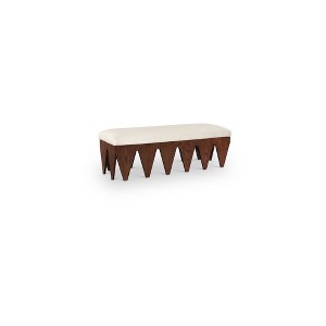 Meridian Furniture,Altair Velour Fur Fabric Bench - 1 of 4