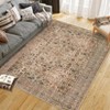 Area Rugs for Living Room Bedroom,Vintage Floral Boho Non Slip Low Pile Carpet Indoor Dining Room Kids Room - 3 of 4