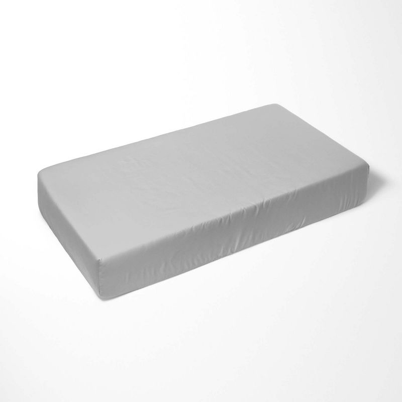 Gray 400tc Sateen Mini Crib Fitted Sheet Set-2pk - Levtex Home, 2 of 5