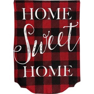 Briarwood Lane House Flag 40x28 For Outdoor Red Checkered Home Sweet Home Burlap Winter House Flag Flag For Winter House Flag - 1 of 4