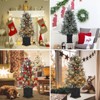 3/4.5 Ft Christmas Tree with 78 Multicolor Led Lights, Pre-Lit Artificial Christmas Trees with Potted Base - 4 of 4