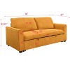 VYNXARIA 78 Inch 3 in 1 Convertible Sleeper Sofa Bed, Modern Fabric Loveseat Futon Sofa Couch with Pullout Bed,Yellow - 4 of 4