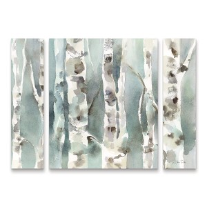 Trademark Fine Art Katrina Pete Winter Birches v2 3 Piece Panel Set Art - 1 of 3