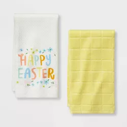 2pk Cotton Happy Easter Kitchen Towels - Spritz™