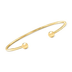 Pure Collection by Ross-Simons Italian 18kt Gold Vermeil Bead Cuff Bracelet - 1 of 4