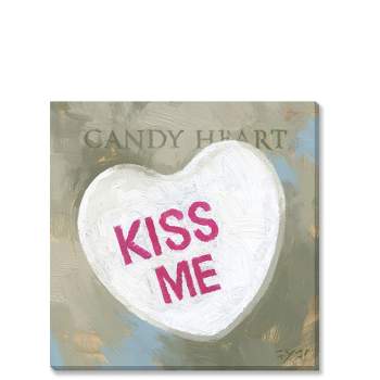 Sullivans Darren Gygi Candy Heart (White) Canvas, Museum Quality Giclee Print, Gallery Wrapped, Handcrafted in USA