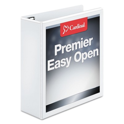 Cardinal Premier Easy Open ClearVue 3" Slant-D 3-Ring View Binder White(CRD10330)