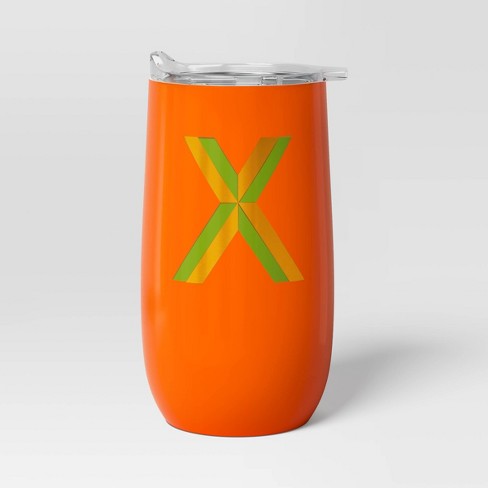 24oz Coffee Travel Mug With Sliding Lid - Powder Coated Orange