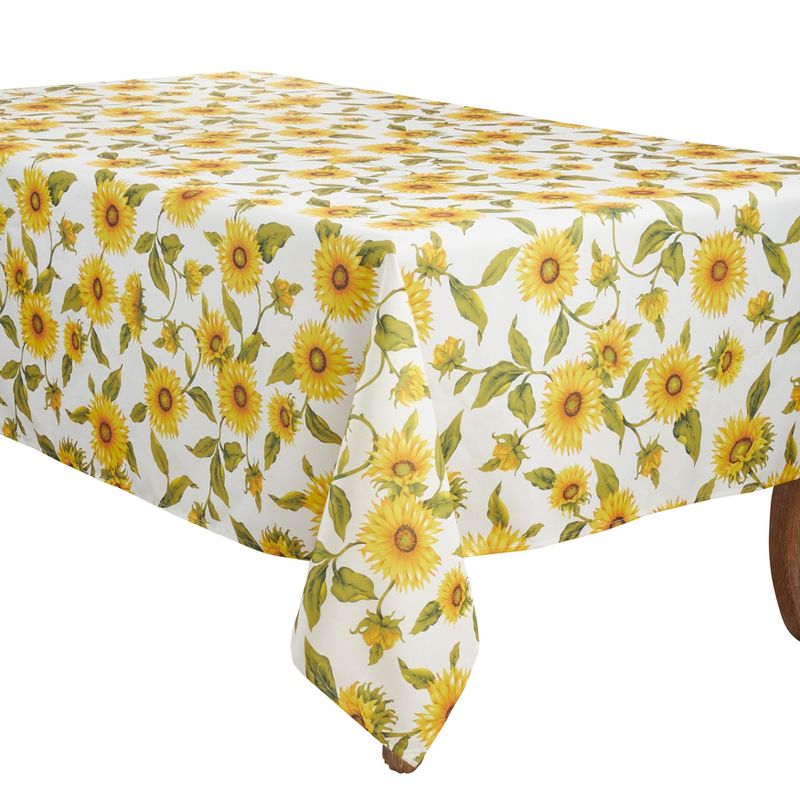 Saro Lifestyle Summer Tablecloth With Sunflower Design, 3 of 6