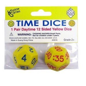 Koplow Games Time Dice, Pair of Yellow (AM), 4 Packs - 1 of 1