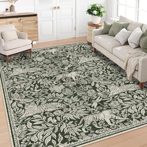 Acekool Modern Area Rug, Washable Low Pile Non Slip Soft Foldable Carpet Mat for Living Room Bedroom Office, Easy Care - 1 of 3