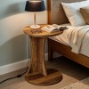 Hommoo C-Shaped 2-Tier End Table, Slide-Under Bedside Table with Storage - 3 of 4