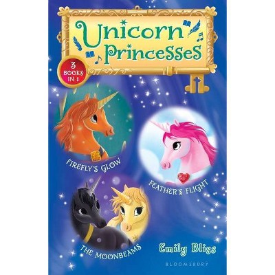 Unicorn Princesses Bind-Up Books 7-9: Firefly's Glow, Feather's Flight, and the Moonbeams - by  Emily Bliss (Hardcover)