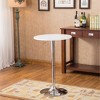 Roundhill Furniture Adjustable Wood and Metal Bar Table in White - 2 of 4