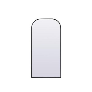 Elegant Lighting Metal Frame Arch Full Length Mirror 32x66 Inch in Black - 1 of 4