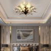 YIYIBYUS 5-Light Black Vintage K9 Crystal Semi-Flush Mount Ceiling Light - 2 of 4