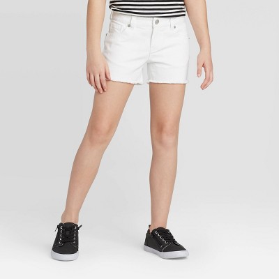 target white jean shorts