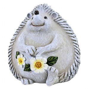 Roman 7.5 Inch Hedgehog Garden Statue Flowers Summer Spring Animal Statues - 1 of 3