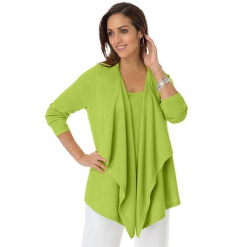 Plus size outlet flyaway cardigan