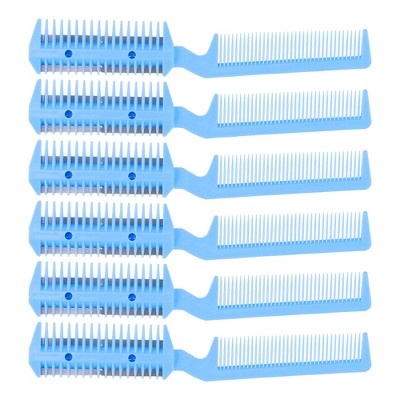 Unique Bargains Women's and Men's Split Ends Dual Edge Razor Comb Hair Trimmer Comb 6 Pcs