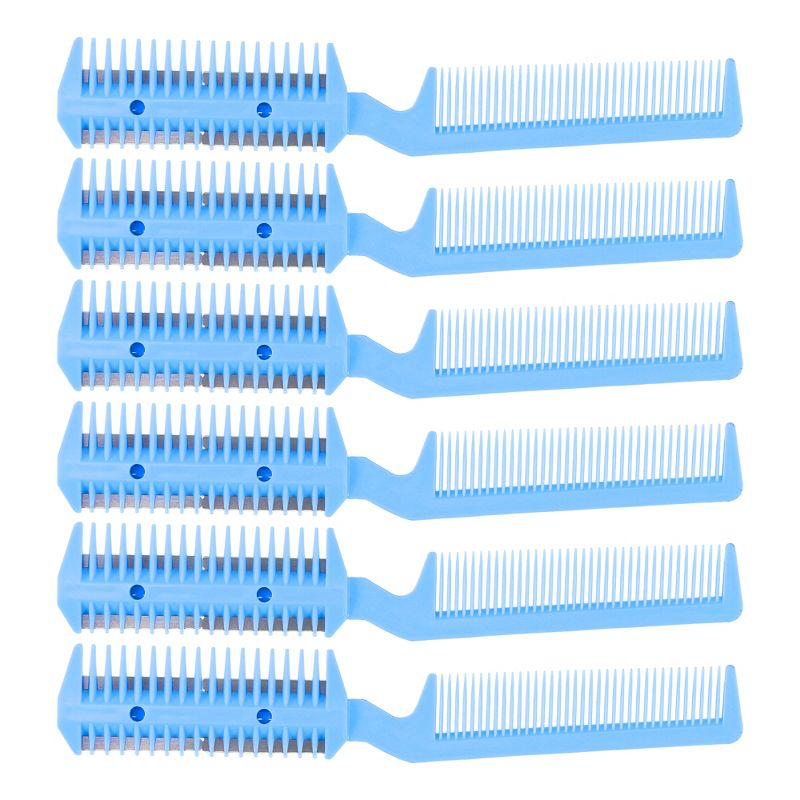 Unique Bargains Women's and Men's Split Ends Dual Edge Razor Comb Hair Trimmer Comb 6 Pcs, 1 of 7