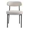 NicBex Dining Chairs Set of 2 Upholstered Chair Boucle Modern Chair with Curved Backrest and Metal Legs for Kitchen, Bedroom - 3 of 4
