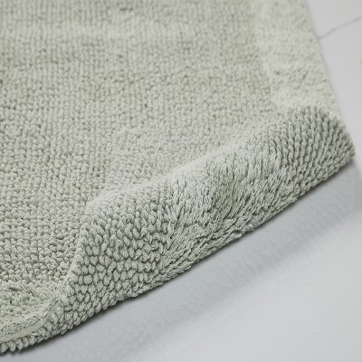 Dark Sage Cotton Tufted 18" x 20" Toilet Lid Cover