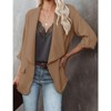 Womens Casual Blazer Jackets Roll Up Long Sleeve Open Front Jacket Loose Fit Longline Blazer Work Office Business Blazers - 3 of 4