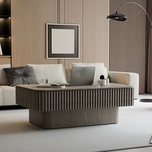 GDFStudio Joy Modern Fluted Lift-top Coffee Table with Hidden Storage - 1 of 4