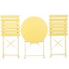 Nestfair 3pc Patio Bistro Balcony Metal Chair Table Set - 2 of 4
