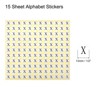 Unique Bargains Scrapbooking Crafts Round Self-Adhesive Alphabet Letter Stickers 15 Pcs - 2 of 4