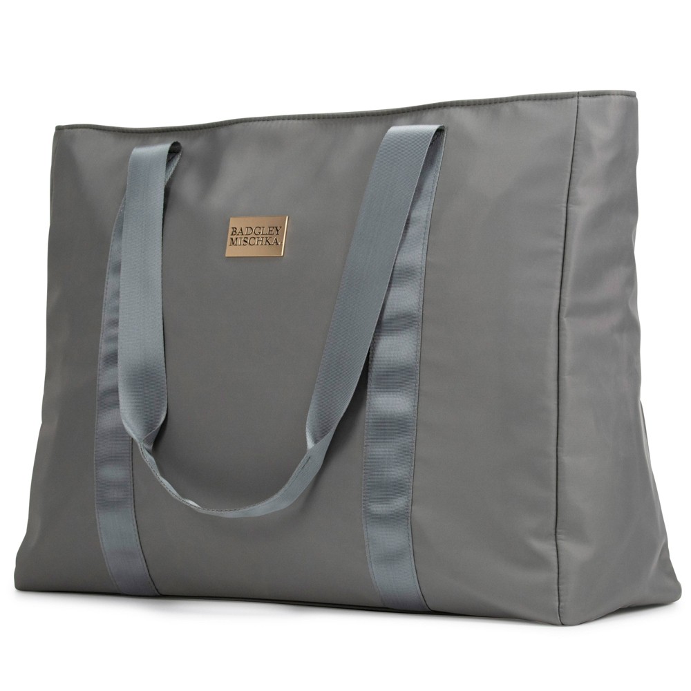Photos - Luggage Badgley Mischka Nylon Travel Weekender Bag - Gray 