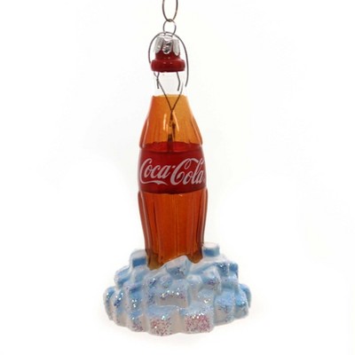 Holiday Ornaments 5.25" Coca-Cola Glass Bottle Coke Refreshing  -  Tree Ornaments