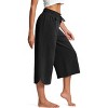 Pants for Women Wide Leg Capris with Pockets for Women Lightweight Womens Capris for Summer Yoga Casual - 2 of 4