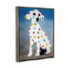 Kids' Wall Art By ale Saiz Studio Urban Style Abstract Dog Polka Dots Gray Framed Kids' Floater Canvas - Stupell Industries - 2 of 4
