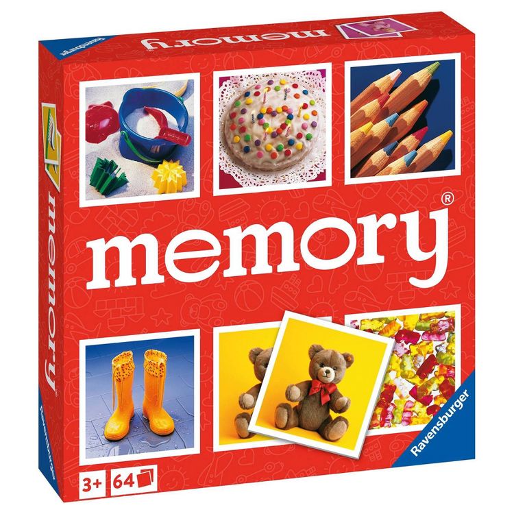 Ravensburger memory Junior Board Game: Creative Thinking Card Game for 2-8 Players, Includes Instructions, 1 of 3