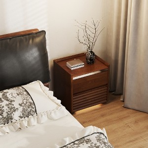Lighted Nightstand with 2 Soft-Close Drawers, Fully Assembled for Bedroom - 1 of 4
