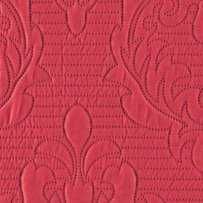 Burgundy Damask Textured Polyester Standard Pillow Sham