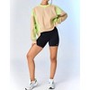 Women's Asymmetrical Hem Contrast Pullover - PAPERMOON - 3 of 4