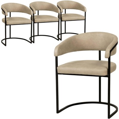LeisureMod Aero Collection Modern Dining Chair Set of 4