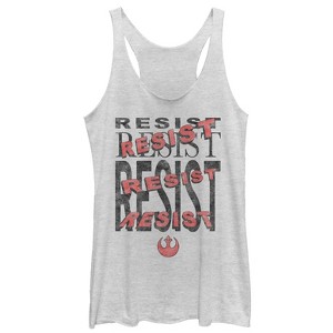 Women's Star Wars The Last Jedi Resist Repeat Racerback Tank Top - 1 of 3