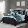 Nanshing 7pc California King Charley Comforter Set Aqua Blue - 2 of 4