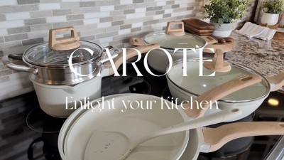 White Granite Nonstick Aluminum 11-Piece Cookware Set