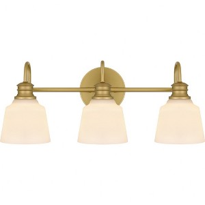Quoizel Lighting Hinton 3 - Light Vanity in  Aged Brass - 1 of 1