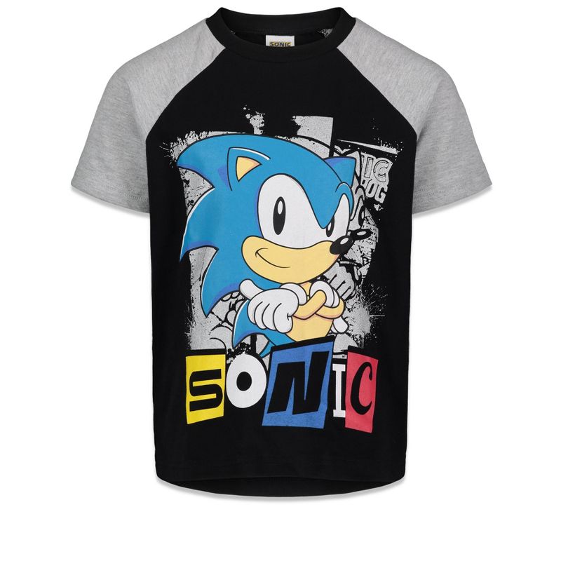 SEGA Sonic The Hedgehog Little Boys 2 Pack Raglan Graphic T-Shirt , 2 of 4