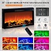 AMERLIFE 70" Farmhouse TV Stand with 37" 7-Color Fireplace for 80" TVs - 3 of 4